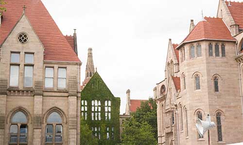 The University of Manchester campus during summer