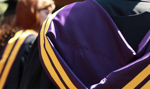 Graduation gowns from the University of Manchester